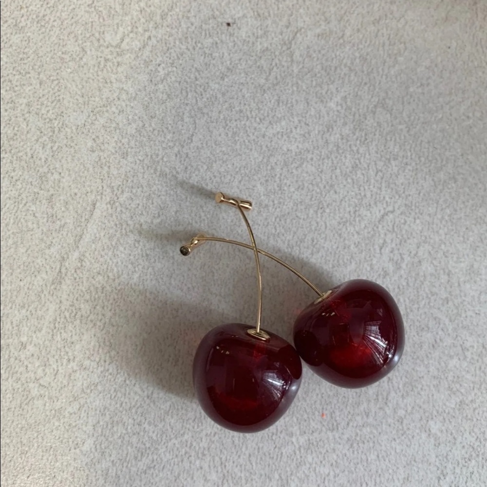 Cherry drop earrings